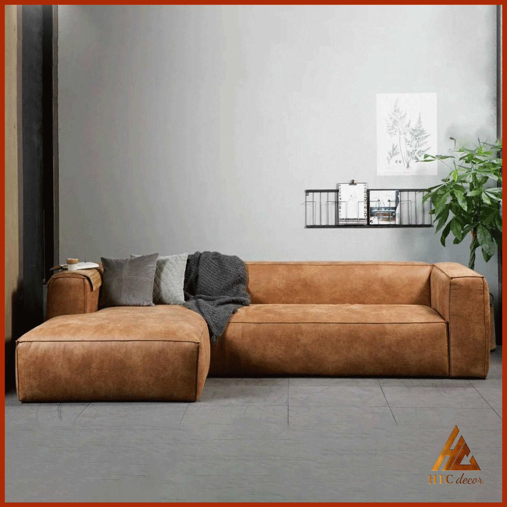 Ghế Sofa Góc L Bean Da Simili